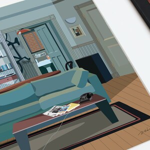 Jerry's Apartment Art Print, TV sitcom, Seinfeld inspired image 2