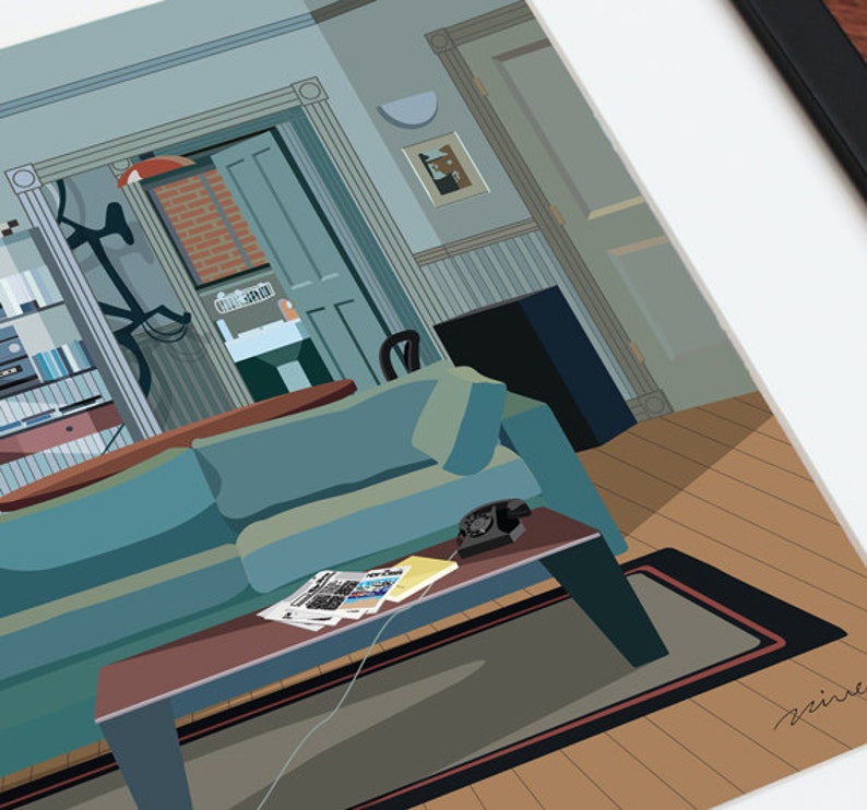 Jerry's Apartment Art Print, TV sitcom, Seinfeld inspired image 2