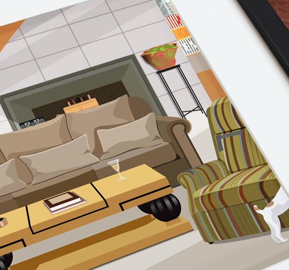 Frasier's Apartment Art Print TV Sitcom Frasier | Etsy UK
