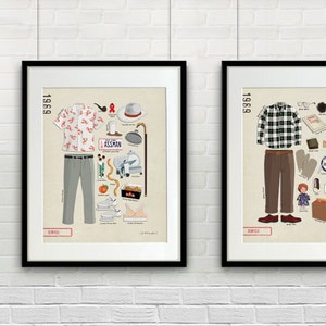 Seinfeld 1989 Cosmo Kramer, TV Poster, Art Print, Kramer, Illustration, Vintage Inspired Wall Art zdjęcie 4