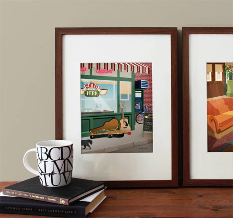 Central Perk with Phoebe's Guitar Friends Friends TV | Etsy