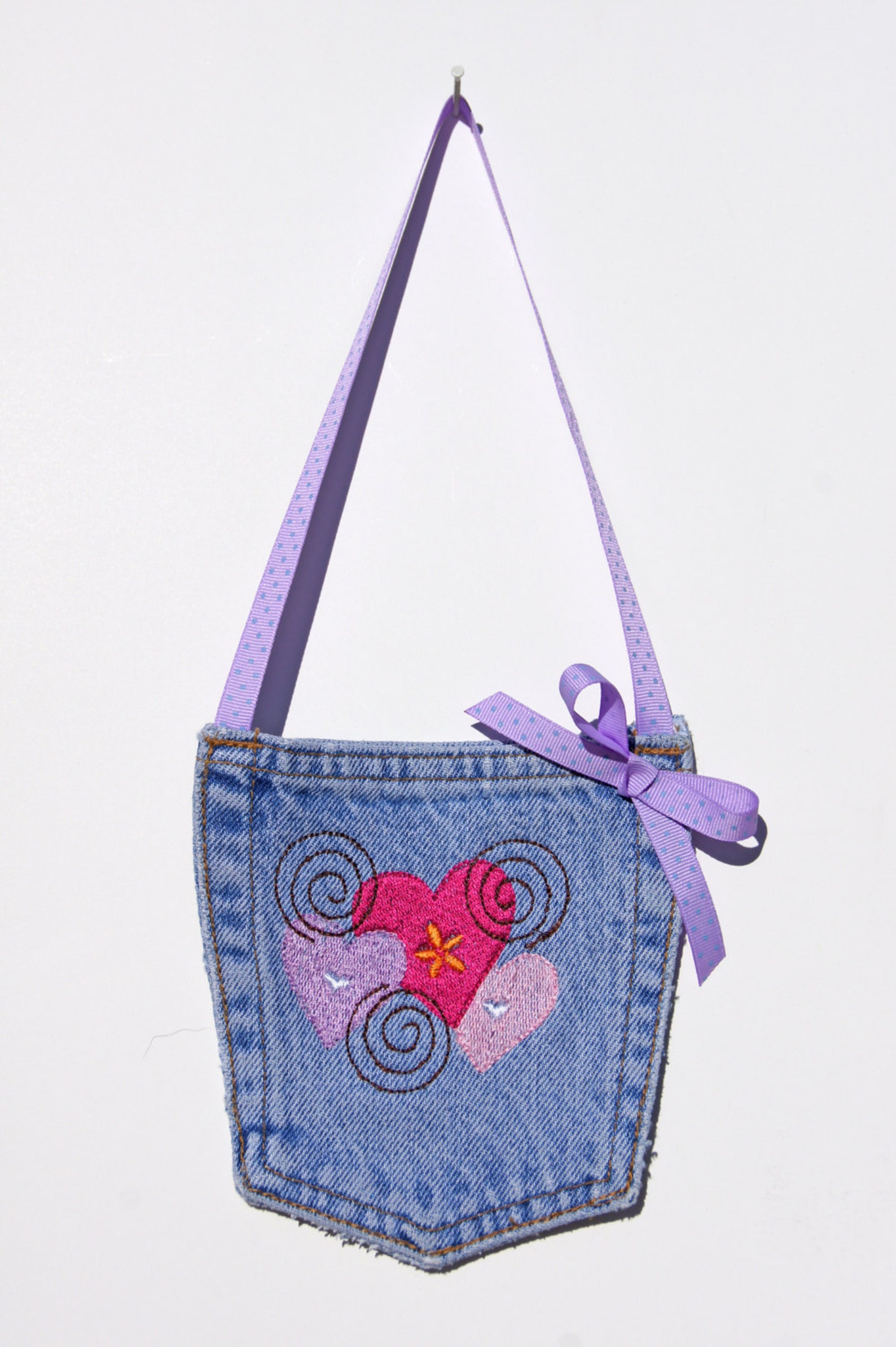 Children's Denim Pocket Purse Etsy