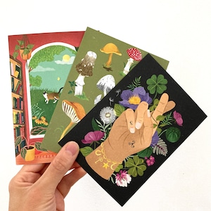 Set di 3 cartoline