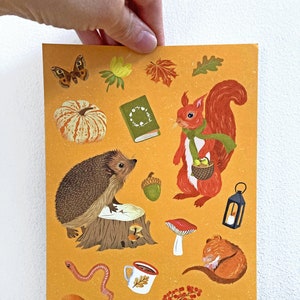 Feuille d’autocollants Woodland friends