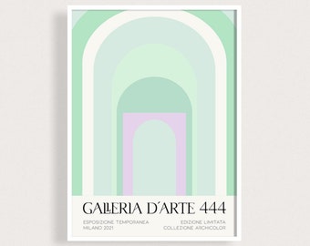 Archicolor Collection 2 Art Print Mid Century Modern Arches Wall Art Geometric Pastel Color Block Shapes Poster Italian Art Gallery Print