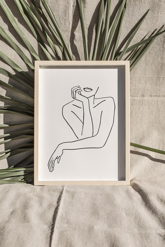 Leaning Over Art Print Hands Lips Line Art Woman Print Linear Female  Drawing Art Minimalistic Girl Sketch Wall Art Decor Modern Abstract Art -  Etsy Denmark