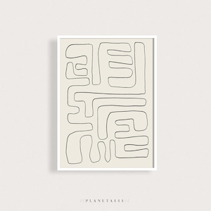 Abstract Organic Lines Art Print Minimalist Shapes Wall Art Geometric Poster Graphic Line Art Modern Wall Art Decor Minimalist Art Print
