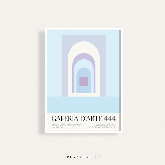 Archicolor Collection 4 Wall Art Mid Century Aesthetics Art Print Pastel Coloured Gallery Poster Geometric Arches Architectural Shapes Art