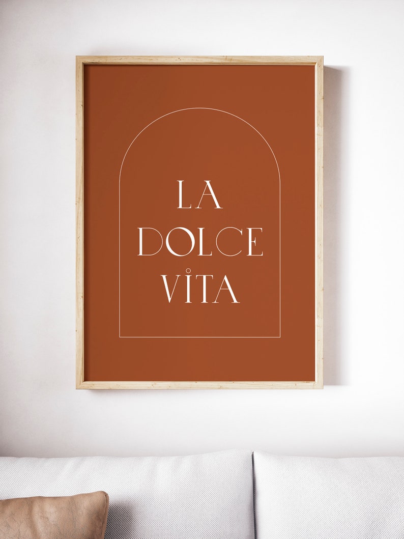 La Dolce Vita Print Italian Quote Wall Art Italy Lifestyle - Etsy