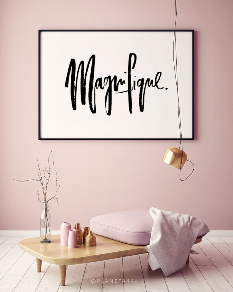 Magnifique Wall Art French Word French Art Quote Poster Etsy