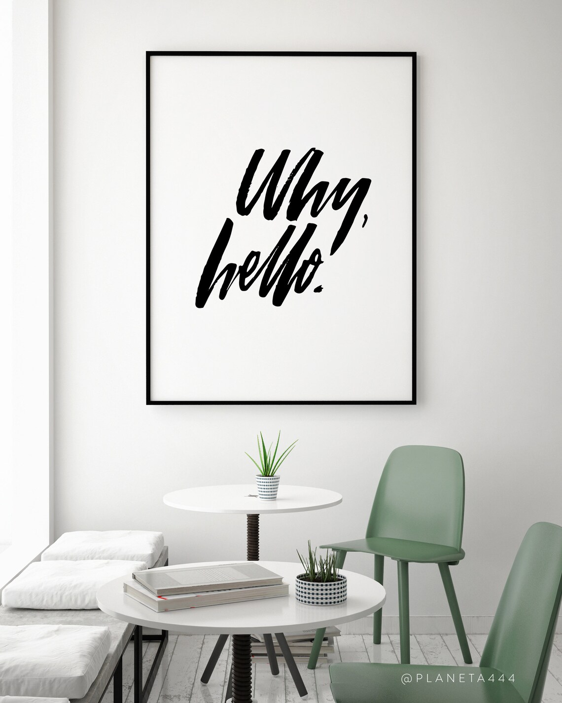 Why Hello Print, Typography Modern Art Print, Hello Wall Art, Entryway ...