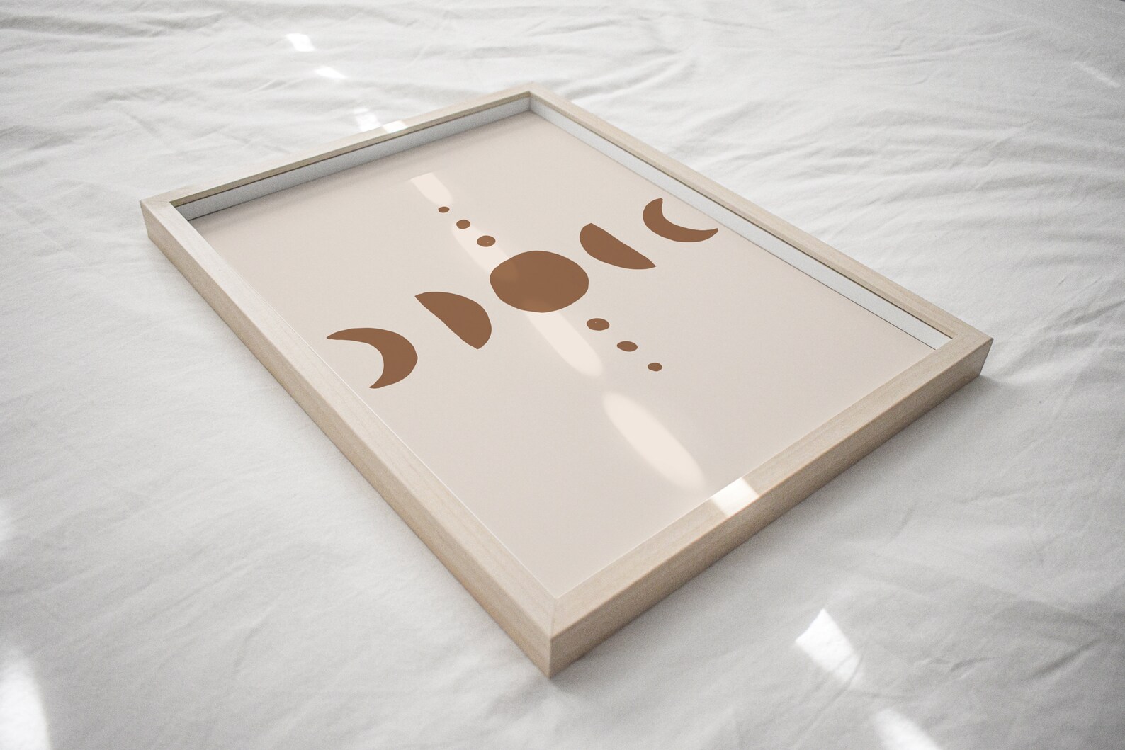 Moon Phases Art Print Boho Wall Art Lunar Cycle Drawing Poster Bohemian ...