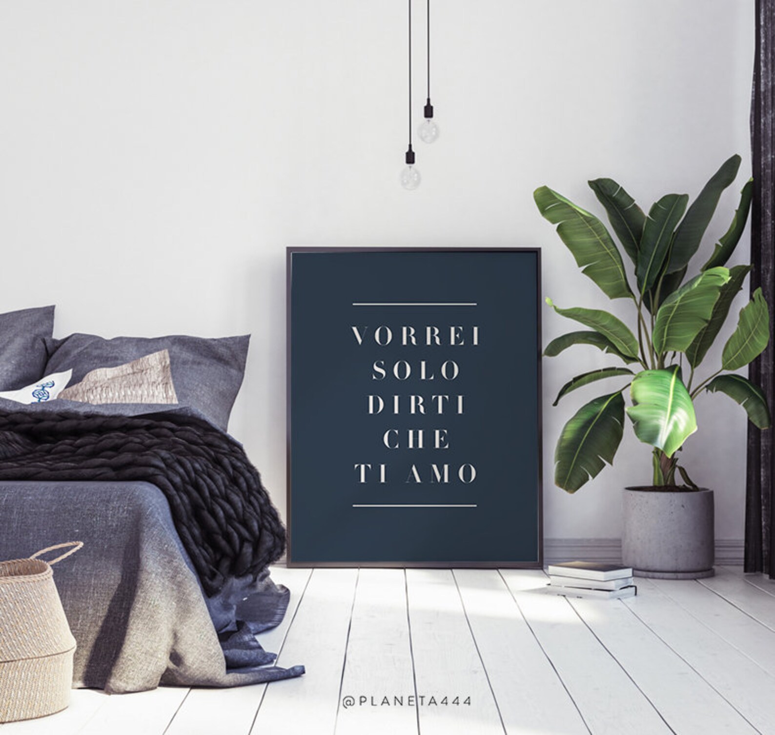 Vorrei Solo Dirti Che Ti Amo Art Print Italian Words Wall Etsy