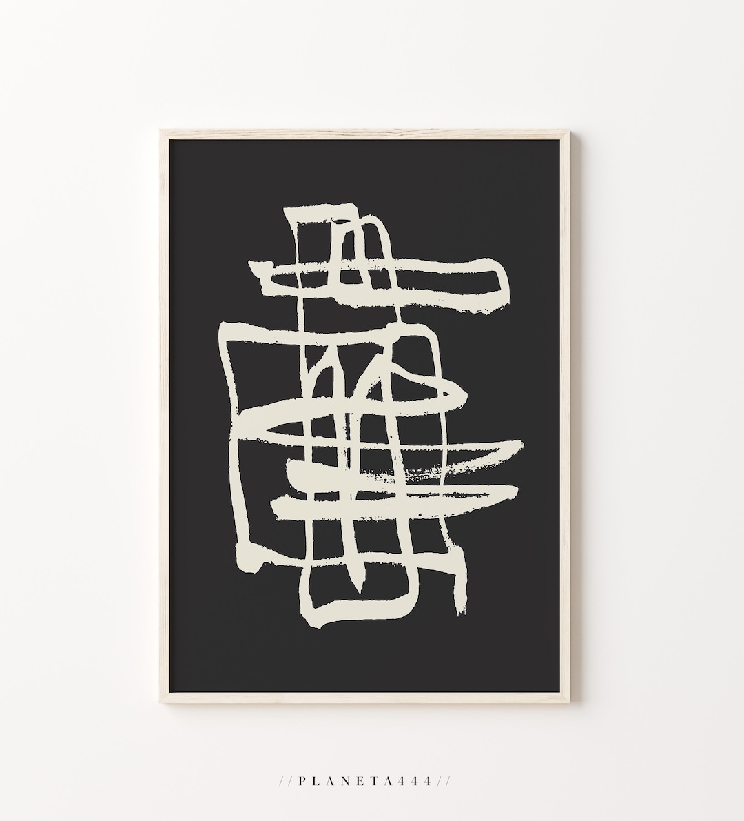 Abstract Scribbles Art Print Chaotic Lines Wall Art Modern Abstractions ...