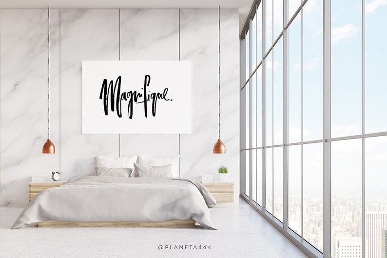 Magnifique Wall Art French Word French Art Quote Poster Etsy