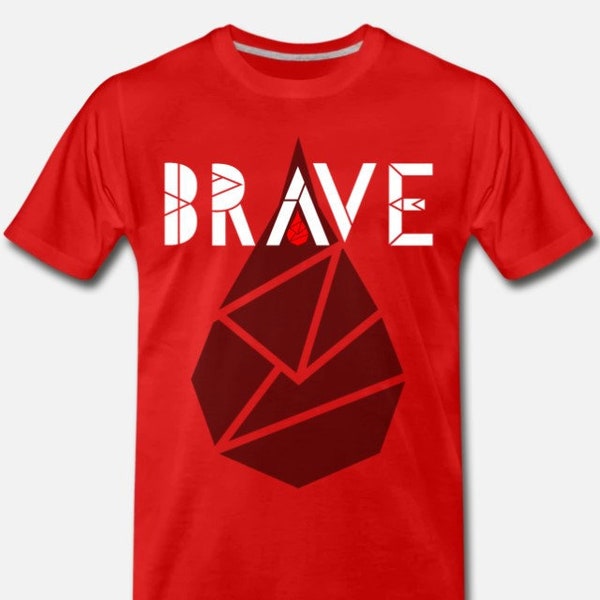 BRAVE Men's / Unisex Red T-Shirt Bleeding Disorders Awareness T-Shirt