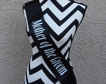 SALE Mother of the Groom Sash . Mother of the Bride Sash . Bridal Shower Sash . Bride Sash Satin Wedding Sash. Bachelorette Party