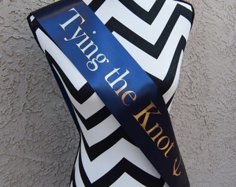 SALE Tying the Knot Sash Bride To Be Sash Bachelorette Sash Bride Sash Satin Wedding Engagement Gift . Bride to Be Gift . Bachelorette Party