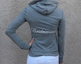 Bridesmaid Hoodie . Bridesmaid Zip Up . Bridesmaid Jacket . Bridesmaid Jacket . Bridesmaid Gift . Bridal Party Jackets. Bridesmaid Jackets