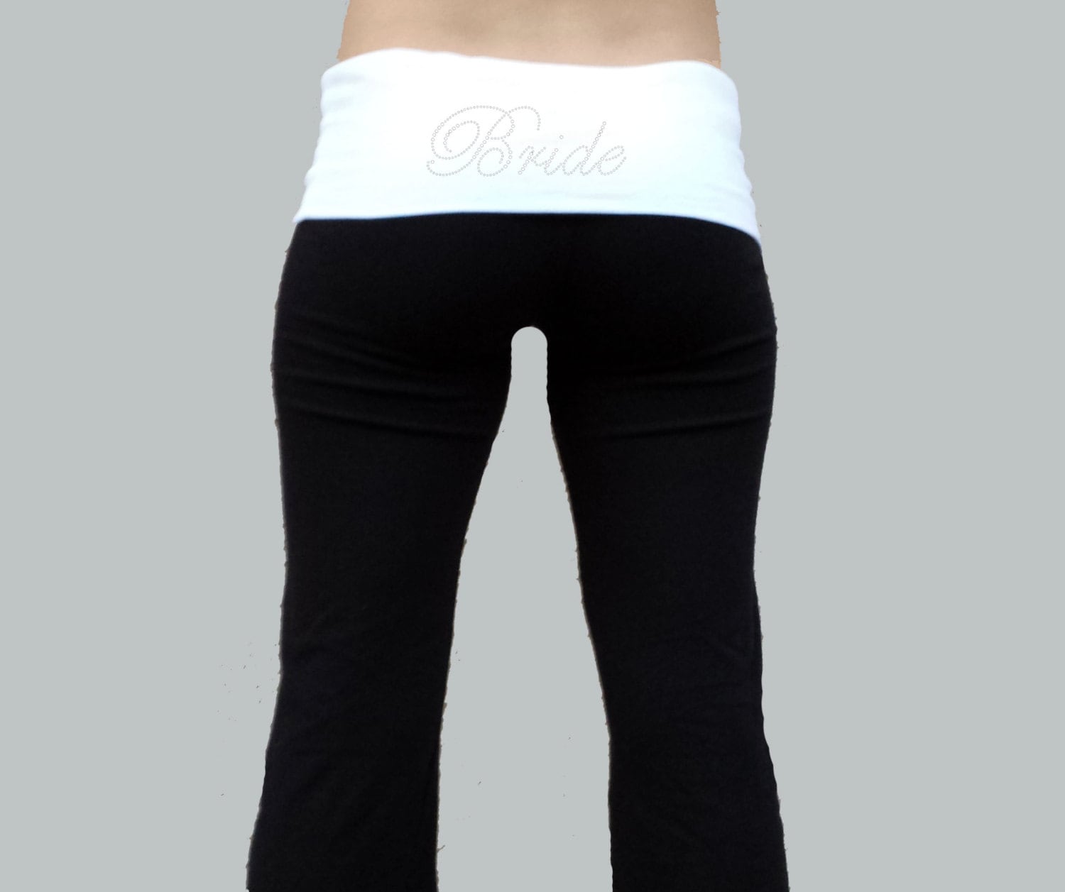Fold Over Waist Stretch Comfortable Lounge Yoga Pants, Bootcut Yoga Studio  