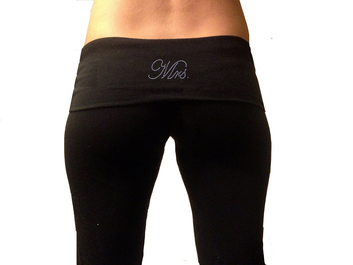 Black Fold Over Yoga Pants
