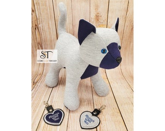 Keepsake Kitty Cat - Memory Bear / Personalized Stuffed Animal - Handmade from baby onesies, pajamas, deceased loved one's clothing Memorial