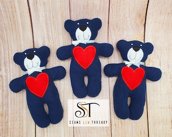 Little Memory Bears - Mini bears - Keepsake Stuffed Animals - Handmade from baby onesies, deceased loved one's clothes, Small Memory Bears