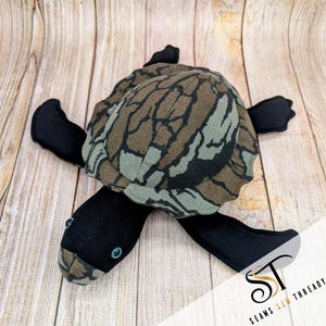 Memory Sea Turtle Keepsake / Personalized Stuffed Animal - Made from baby onesies, pajamas, deceased loved one&#39;s clothes- Memorial Bear Gift