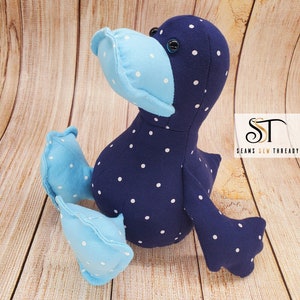 Keepsake Duck - Memory Bear Personalized Stuffed Animal, Handmade from baby onesies, pajamas, deceased loved one&#39;s clothes, Memorial gift