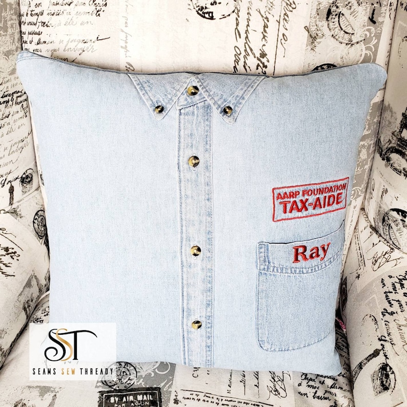 button down shirt pillow