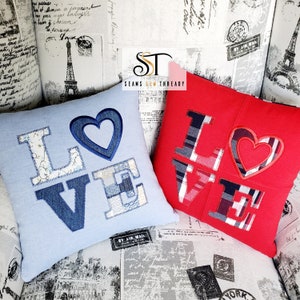 Memory Pillows with ZIPPER - Made from loved one&#39;s clothes, shirts, pajamas - Bereavement, Grief, Memorial gift for deceased