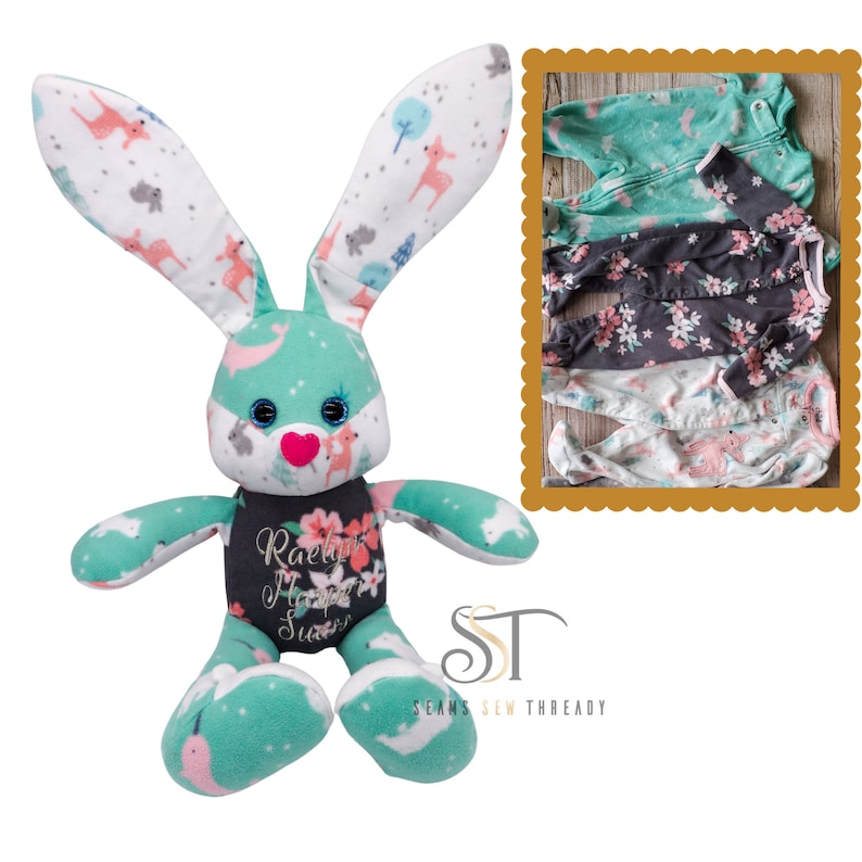 Keepsake Bunny Rabbit Memory Bear / Personalized Stuffed | Etsy