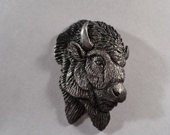 New ....White Spirit Bison Head pendant