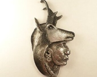 New  Dog Soldier Pronghorn Pendant