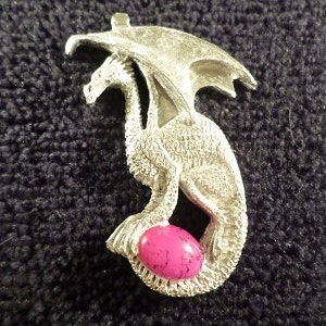 New...{ Glass cast Dragon egg } pendant