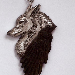 Ravenwolf.....Hand Carved in Fine Pewter Black Raven