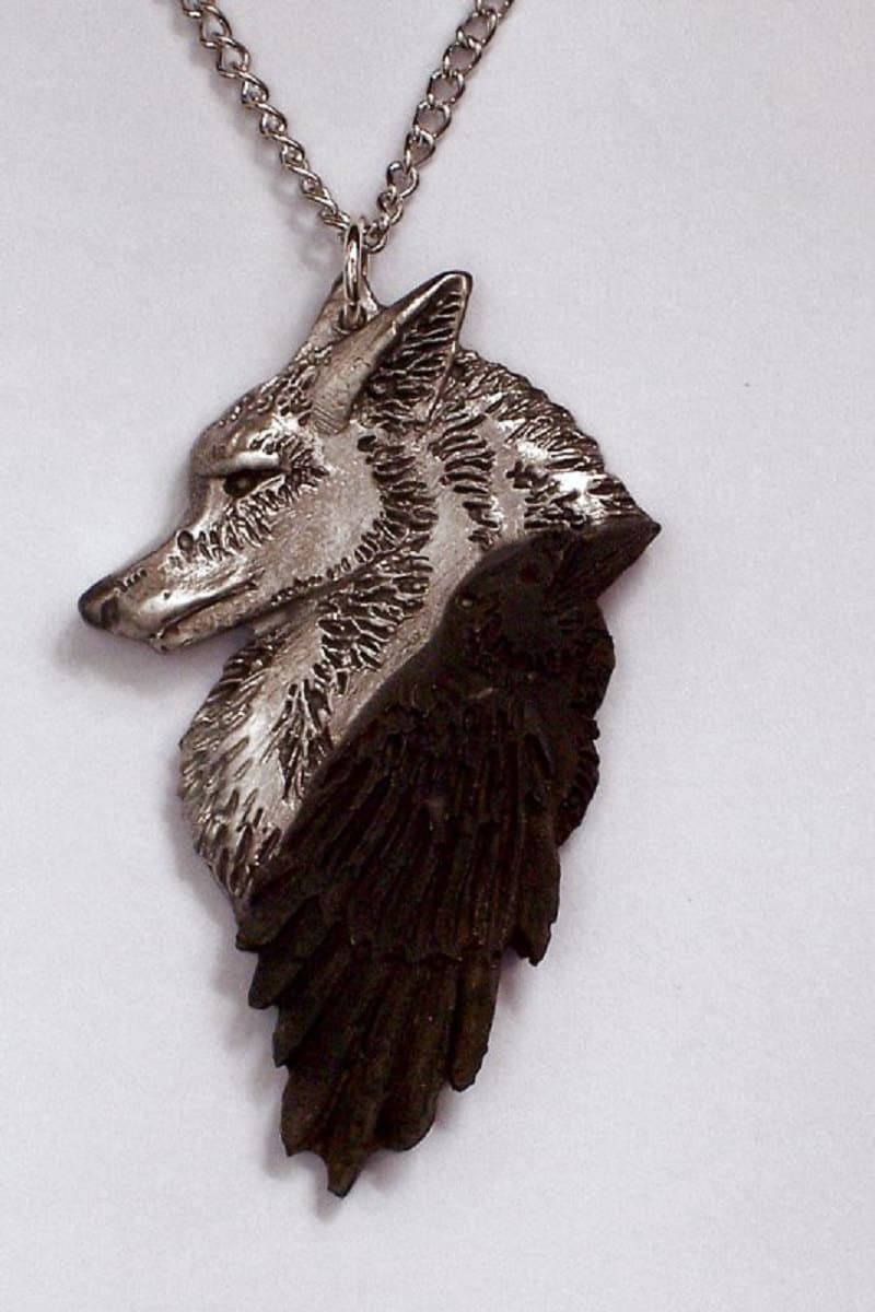 Ravenwolf.....Hand Carved in Fine Pewter Black Raven