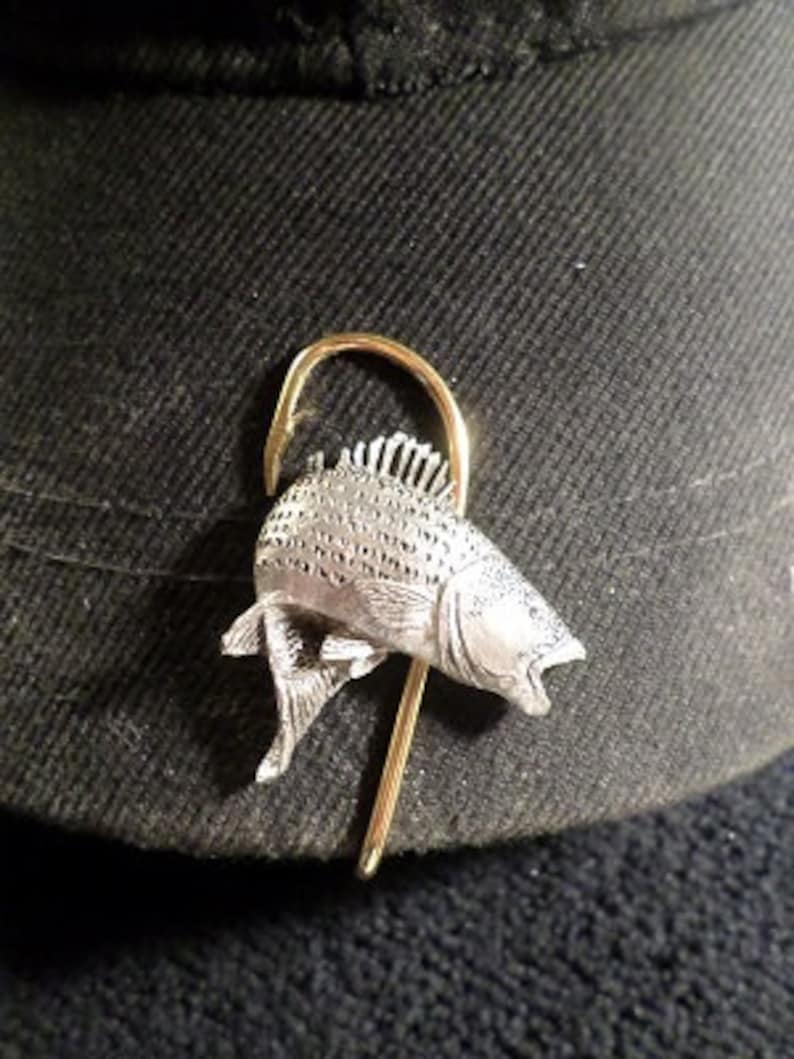 New..striped Bass Fish Hat Hook Etsy