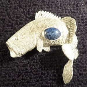Nieuw... {Glas gegoten Large Mouth Bass} hanger