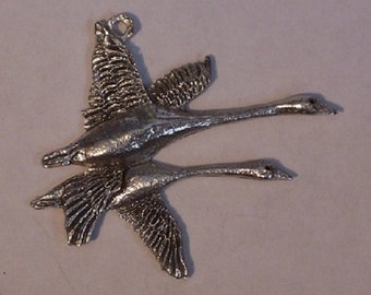 pair of  Tundra / Whistling Swan  Jewelry Pendent