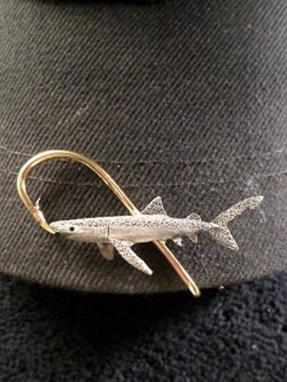 blue shark fishing hooks New..Blue Shark Hat Hook
