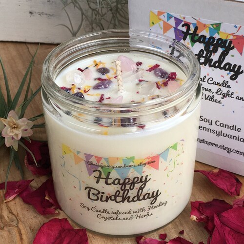 Happy Birthday Candle / Personalized Birthday Gift / Etsy