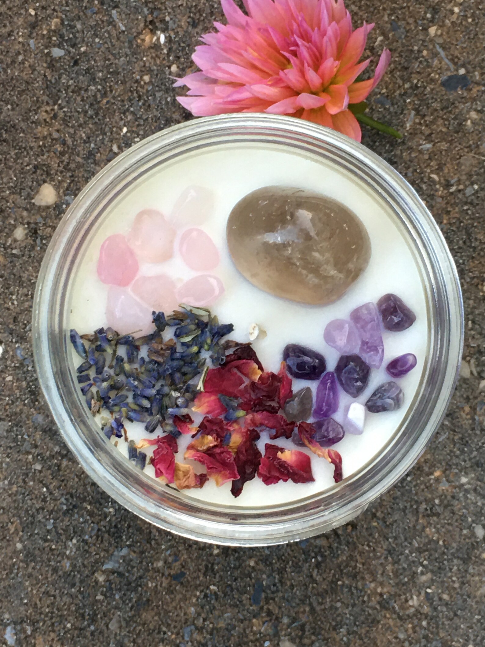 Positive Energy Candle 16oz Crystal Candle Aromatherapy Etsy