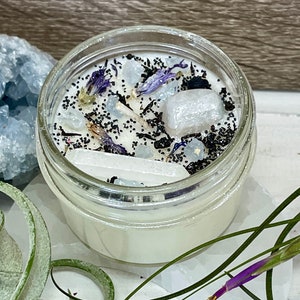 Full Moon Crystal Candle Ritual Candle Manifestation Candle Intention Candle Spell Candle Healing Crystals and Stones image 8