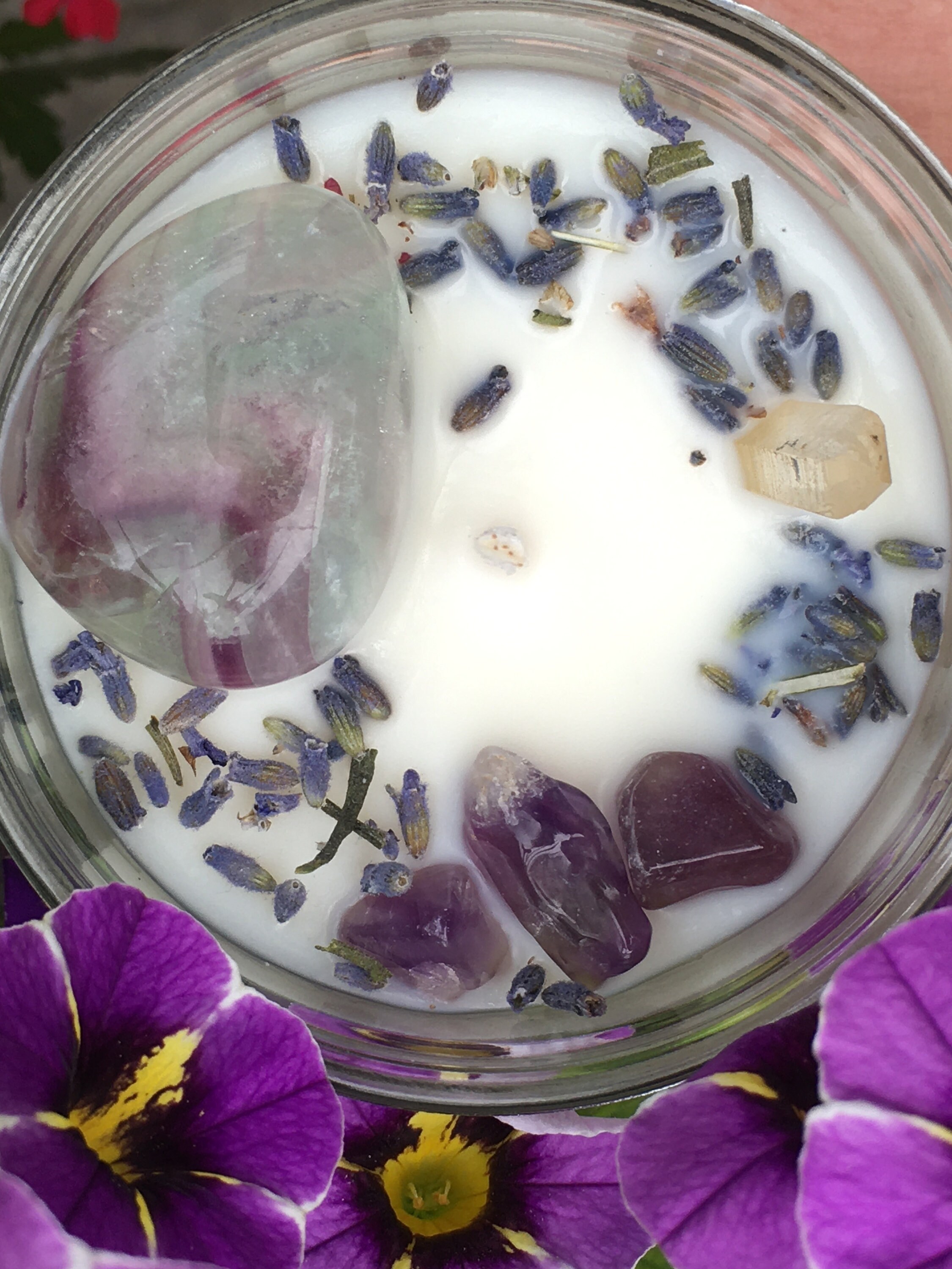 Melt Away Anxiety Candle Crystal Candle Aromatherapy Etsy