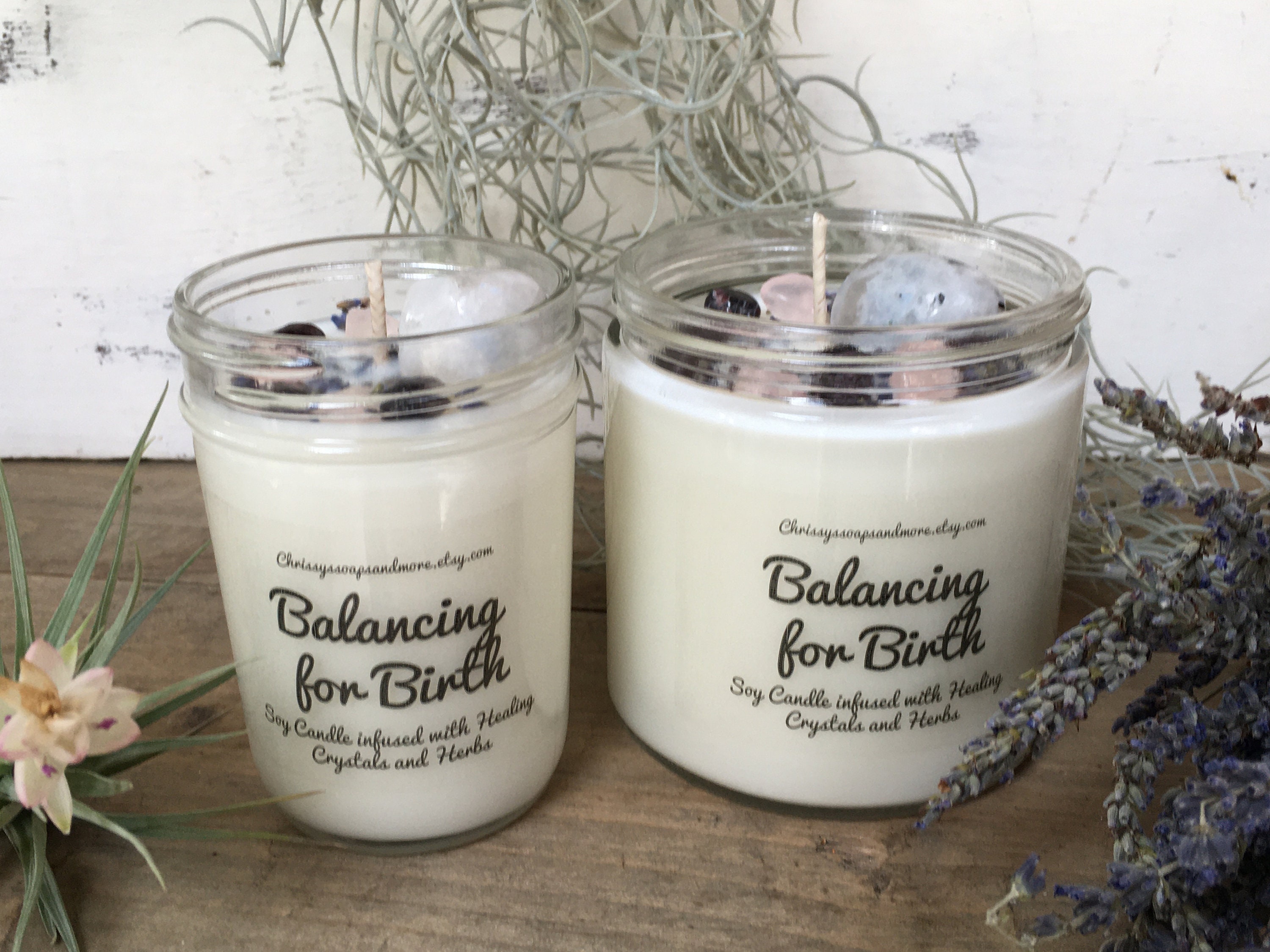Balancing for Birth Candle Labor Candles Crystal Candle Etsy