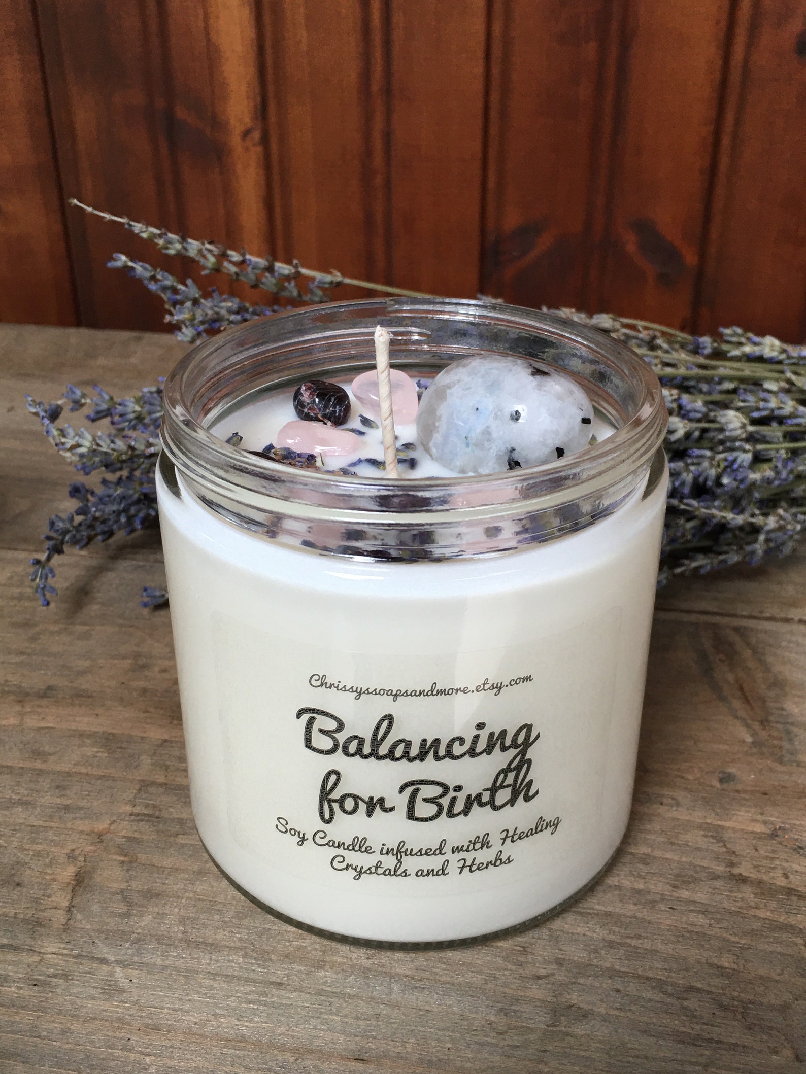 Balancing for Birth Candle Labor Candles Crystal Candle Etsy