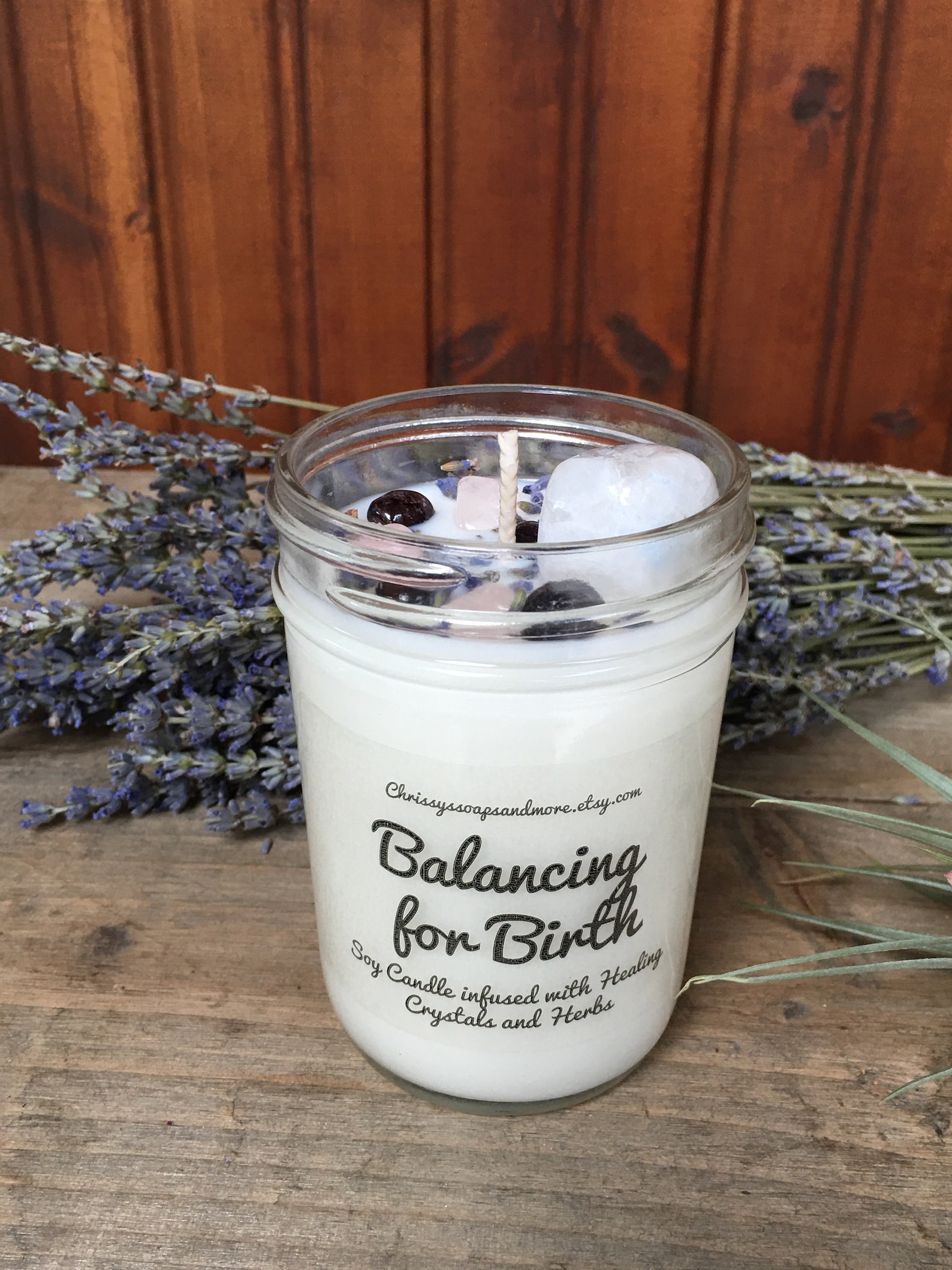 Balancing for Birth Candle Labor Candles Crystal Candle Etsy