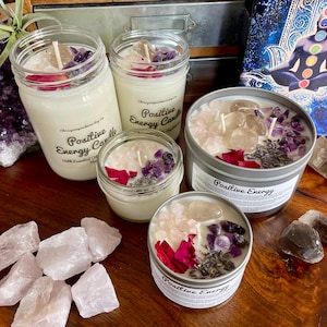Positive Energy Crystal Candle: Lavender Aromatherapy