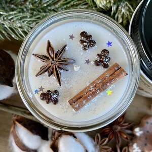 Ginger Spice Soy Candles handmade Christmas Candle Holiday Scent Vegan Soy Wax Farmhouse decor Hand Poured image 6